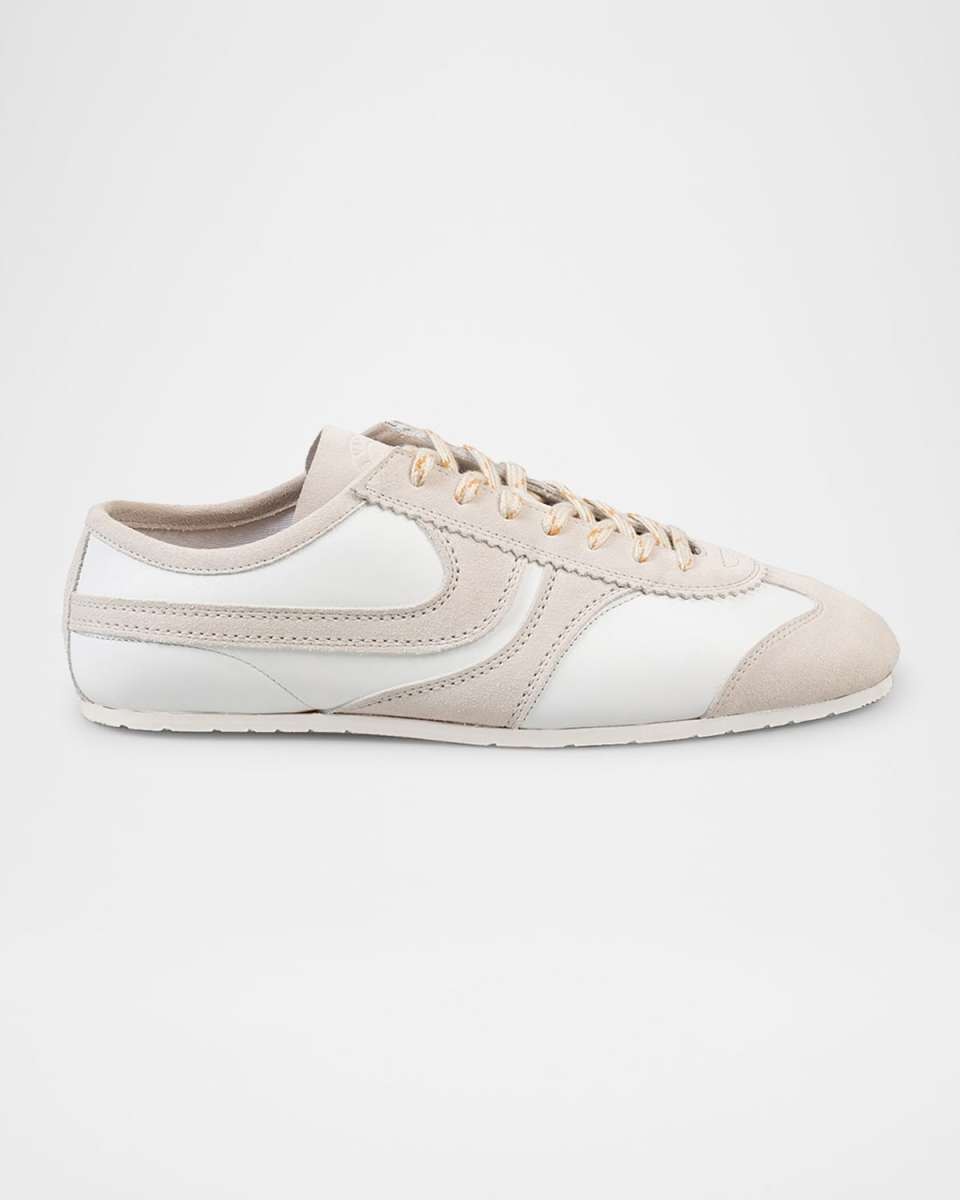 Dustin Mixed Leather Retro Sneakers